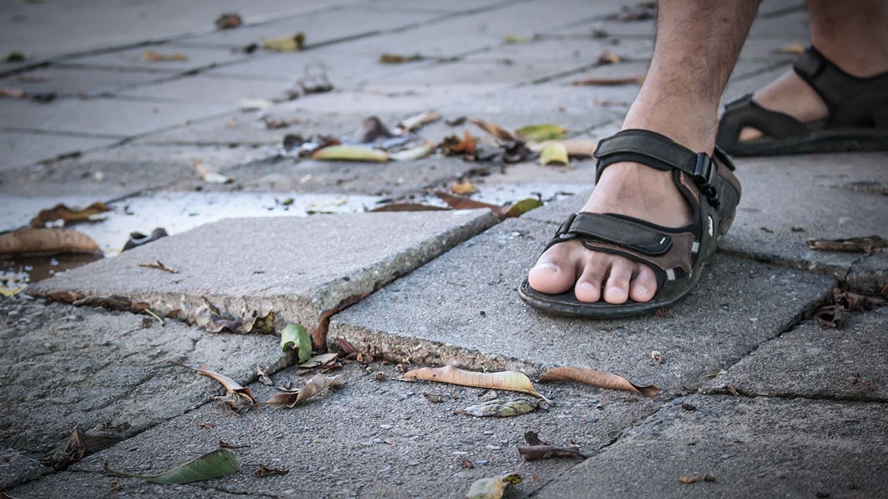 Reparatur der Fußwege