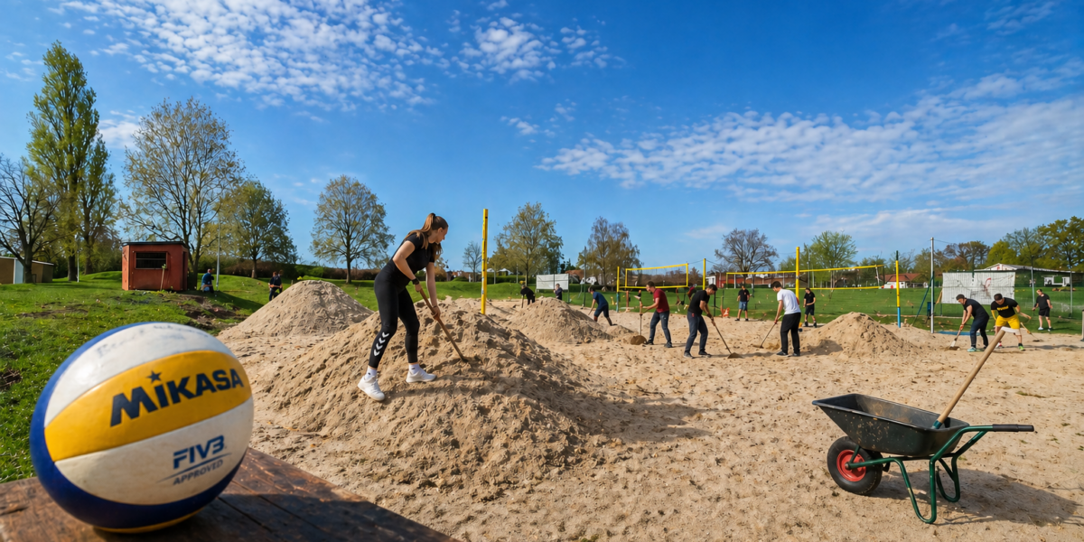 Über 60 Freiwillige bereiten Beachanlage für Saison vor